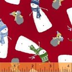Windham Fabrics Santas Little Helpers  red snowmen