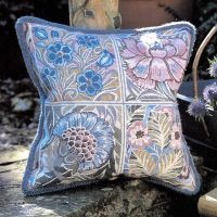 William de Morgan Tiles Cushion by Glorafilia