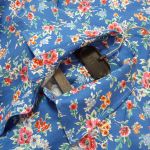 Bright Blue Floral Fabric 7330 per half metre