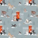 Dogs Post 106 Winter Moon by Susan Wheeler for Nutex UK 