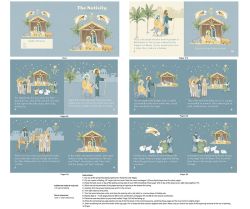 Northcott Fabrics The Nativity  DP289994 42 book panel