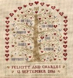 Heart and Tree Wedding Sampler