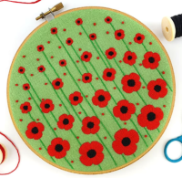 Poppy Fields Printed Embroidery by Oh Sew Bootiful
