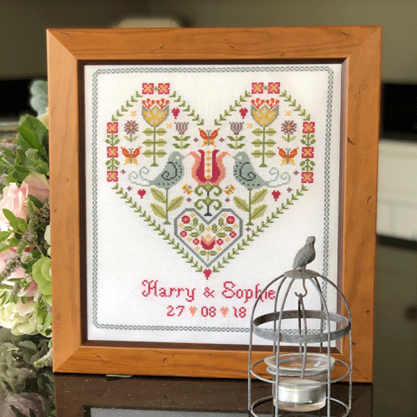 Scandi Heart  Wedding Sampler