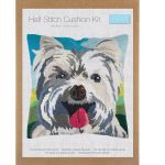 Westie Half Stitch Cushion Kit