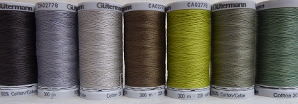 Gutermann Cotton 30 300m  grey to green