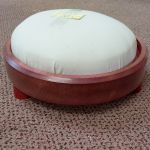 Round Wooden Footstool Handmade 