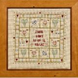 Four Hearts Birth Sampler