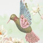 Corinne Lapierre  Embroidered Humminbird kit