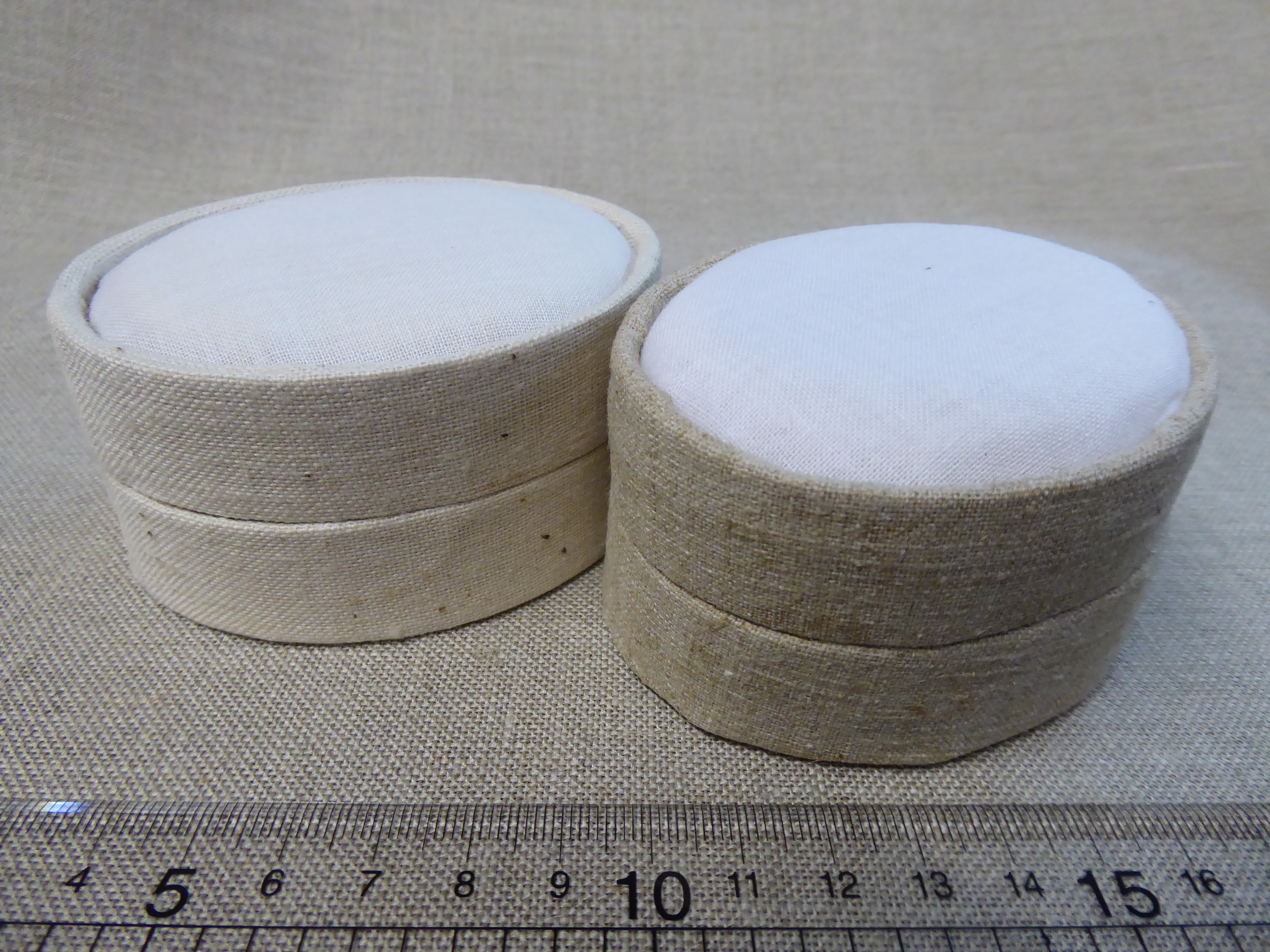 Soft light natural Linen small oval