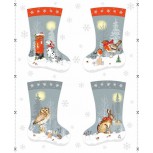 Winter Moon STOCKING Panel 